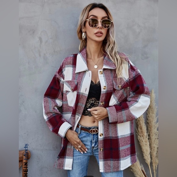 SHEIN Red Flannel - Picture 1 of 3